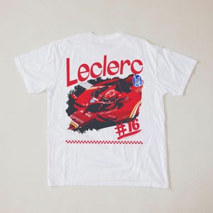 Charles Leclerc Formule 1-T-shirt met print op de achterkant | F1