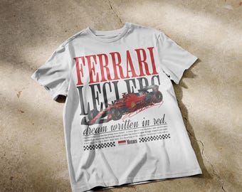 Charles Leclerc F1 T-shirt | Formula 1 merch | Ferrari Tee | Vintage Formula 1