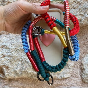 Handmade Paracord Phone Strap Set: Wrist & Crossbody Straps