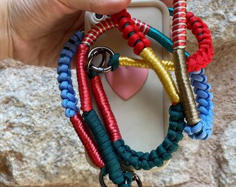 Conjunto de alças de paracord feitas à mão para celular: alças de pulso e tiracolo