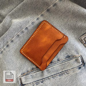 Patrón PDF de billetera de cuero minimalista / Formato A4