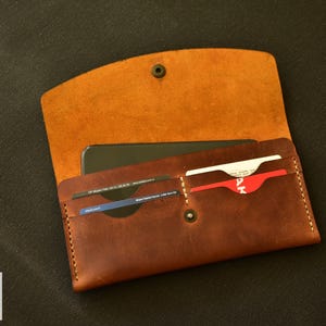 Leder Clutch Wallet PDF Pattern - DIY-Projekt, minimalistisches Design, handgemachte Leder Clutch Wallet Pattern