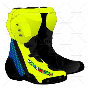 Valentino Rossi inspired Leather Racing Boots