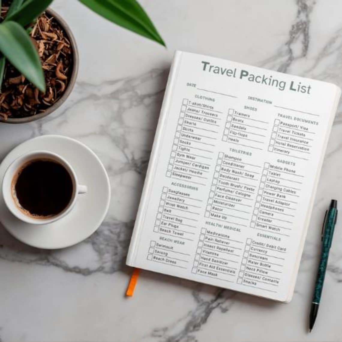 Printable Travel Packing List & Editable Vacation Checklist | Travel ...