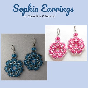 Sophia Earrings Tutorial- Superduo, O-beads, Swarovski bicones