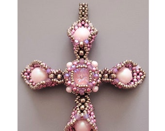 Irelanda Cross Pendant-beadweaving digital tutorial