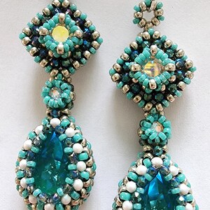 Elisa Earrings Beaded Tutorial-beadweaving