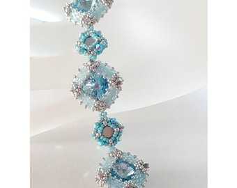 Brillante Armband Anleitung- Perlenweben, Rocailles, Bicones, Chatons, Rivoli