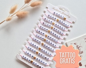 Team Braut Armband, Junggesellinnenabschied Armband, JGA Schmuck, Braut Squad Armband, Bridesmaid Geschenk