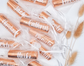 JGA Team Braut Trauzeugin Brautjungfer Name Personalisierter Lippenbalsam Elegantes Gastgeschenk Wunschname für Team Bride oder Brautparty