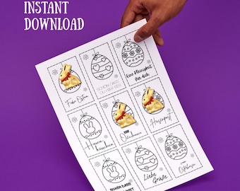 Hasenpost Osterkarten, Hasenküsschen Kleinigkeit, Ostergeschenkkarten, PDF Vorlagen, PDF Download zum Drucken und Ausschneiden