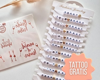 Team Braut Armband, Junggesellinnenabschied Armband, JGA Schmuck, Braut Squad Armband, Bridesmaid Geschenk