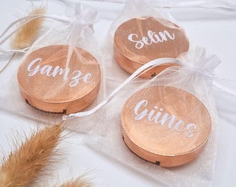 JGA Team Braut Trauzeugin Brautjungfer Name Personalisierter Lippenbalsam Elegantes Gastgeschenk Wunschname für Team Bride oder Brautparty