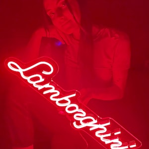 Letrero de neón de coche deportivo, luz LED de pared personalizada para garaje, cueva de hombre, sala de juegos, regalo para entusiastas de los coches, decoración de pared de neón, letrero LED para amantes de los autos.
