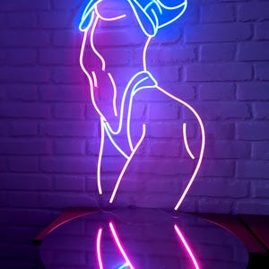 Body Neon Sign, Feminine LED Wall Art, Girl Body Neon Light for Bedroom, Sexy Outline Neon, Modern Woman Decor, Gift for Her Room