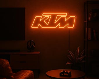 Letrero de neón KTM: luz LED de pared para motocicleta, decoración de garaje para moteros