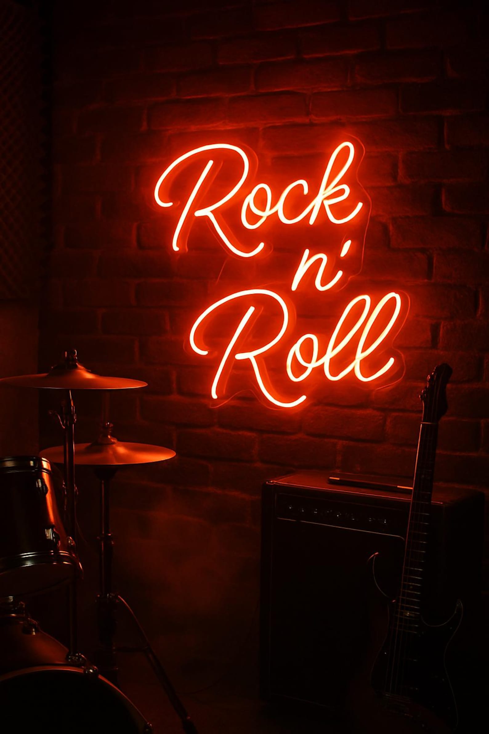Rock N Roll Neon Sign Custom LED Neon Light Music Room Decor Bar And rock-n-roll-neon-sign-custom-led-neon-light-music-room-decor-bar-and