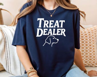 Camiseta engraçada para amantes de cães, camiseta para revendedor de guloseimas, presente para mães de cães, camiseta para mães de cães, camiseta engraçada para cães, camiseta para cães, presente para amantes de cães, dona de cães