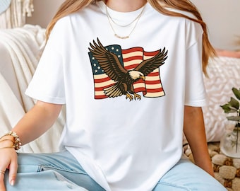 Patriotic Eagle Shirt, 4th of July Eagle Shirt, 4th July Shirt, 4th Of July Shirt, Independence Day Tee, America Shirt, American Flag Shirt