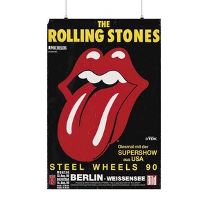 Póster del concierto de los Rolling Stones – Impresión artística de rock vintage – Póster retro de gira de los años 60 y 70 – Arte de Mick Jagger y Keith Richards