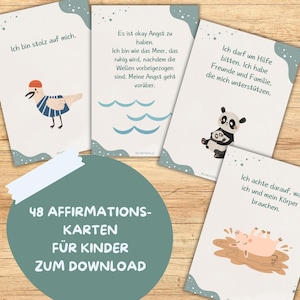 48 cartões de afirmação e incentivo com crenças positivas para crianças como um presente personalizado para o início da escola PDF Download