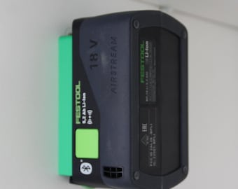 Festool 18V Battery Holder | 3D Printed Wall Mount Organizer | Workshop Tool Storage