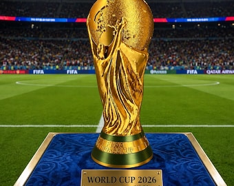 World Cup Inspired Trophy 3D Print/ Football Trophy Replica/ Soccer Championship Award/ Sports Fan Collectible