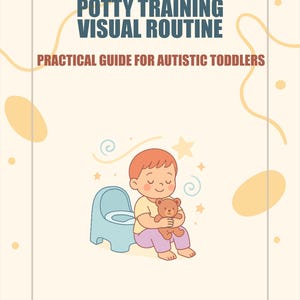 Potty Training Visual Routine for Autistic Toddlers: 5-Step Chart + Social Story + Cut-Out Cards + Rewards – Printable PDF, Instant Download