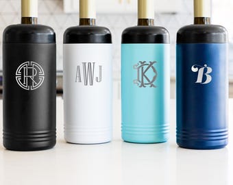 Personalized Wine Chiller, Monogramed Wine Gift, Gift for Her