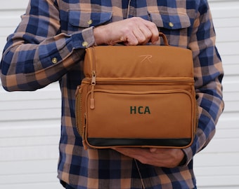 Personalized Cooler, Groomsmen Gift, Gifts for Men, Insulated Cooler in Brown, Black or Green