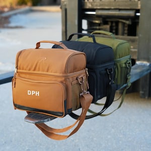 Personalized Lunch Box for Men, Custom Embroidered Lunch Cooler with Name or Initials, Gift for Him