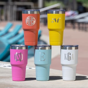 Monogrammed 30oz. Tumblers, Personalized Gift for Her, Mother's Day Gift, Gift for Bridesmaids, Bridal Party Gift