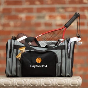 Kids Personalized Sports Bag, Kids Gym Bag, Custom Gym Cooler Duffle for Kids, Youth Sports Bag, Gift for Young Boy, Gift for Children
