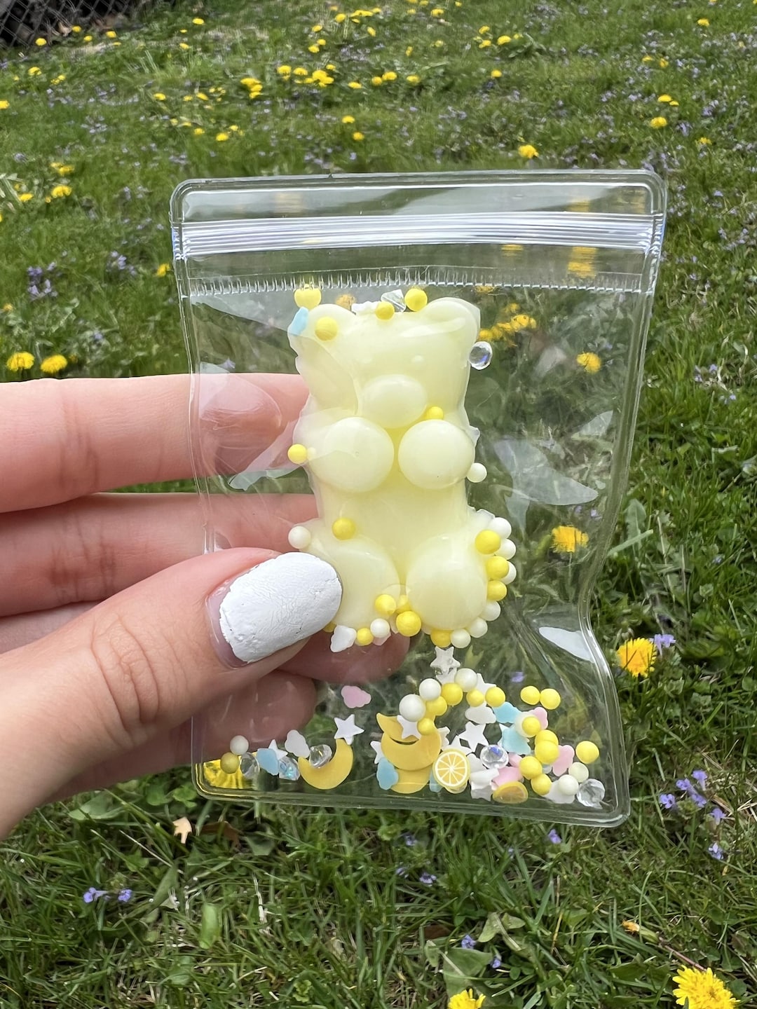 Gummy Bear Taba Squishy with Glitter ⋆.࿔*:･ Variety of colors!