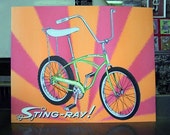 schwinn stingray blacklight poster vintage bicycle banana seat