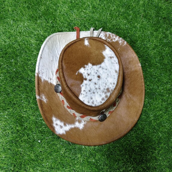 Cowhide Cowboy Hat: Western Style Hair-on-hide Leather  display picture 3