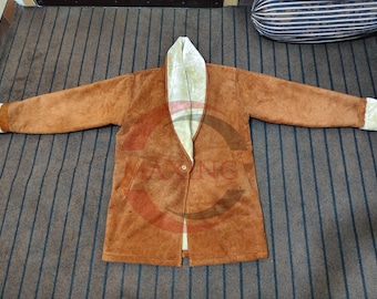 Abrigo vintage de piel de oveja para mujer / Chaqueta de invierno de ante sintético con forro de piel
