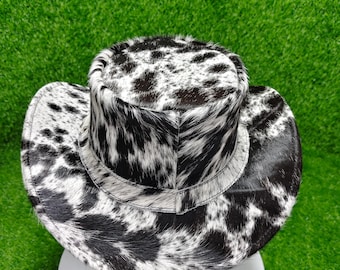 Handmade Pony Hair Leather Cowboy Hat: Gambler Style Western Rodeo Accessory