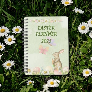 Printable Easter Planner 2025 | Spring Holiday Organizer | Budget, Menu, To-Do, Recipes & Coloring Pages | Forest Fairy Design