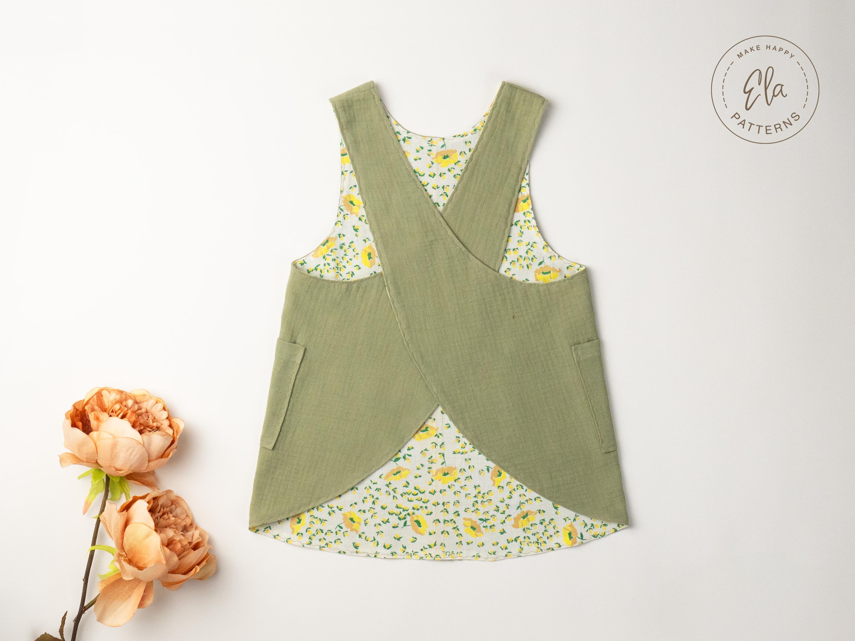 puffin kid's apron pdf sewing pattern (4 sizes) - etsy... Kids Cross Back Apron Sewing Pattern | Reversible Pinafore (PDF Pattern ...