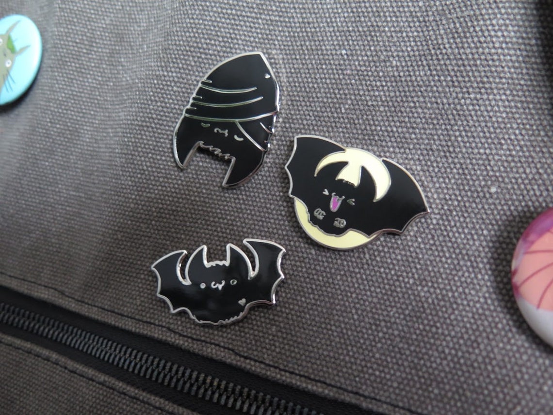 Bat Pins Set of 3 Fundraiser Etsy