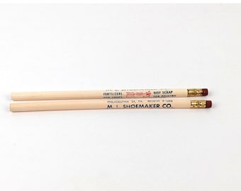 Vintage M. L. Shoemaker Co Philadelphia PA Advertising Pencils Swift-Sure Pair