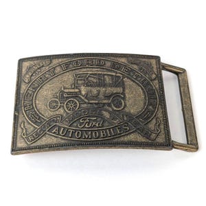Vintage Henry Ford Detroit Model T Record Year Belt Buckle PC2020340010