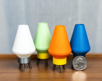 Mid Century Modern Mini Beehive Lamp Desk Model | Small Art Decor for Home