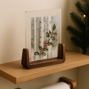 Minimalistischer Acryl / Massivholz-Fotorahmen - Vertikale und horizontale Anzeige