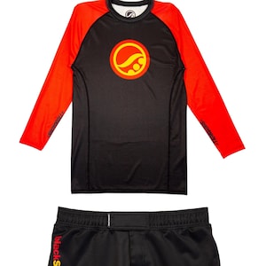 BJJ No Gi Set Shoyoroll Batch 146 BlackSTAR Retro Rash guard (Full Sleeves) & MMA Shorts set | Grappling Uniform - Free Shipping Globally