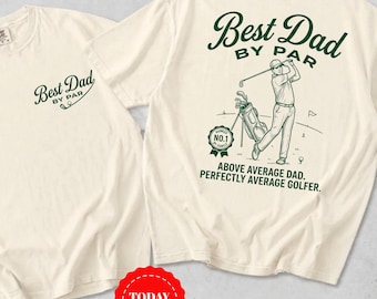 Maglietta Comfort Colors® Golf Dad, Miglior papà per par, Regalo per la festa del papà a tema golf
