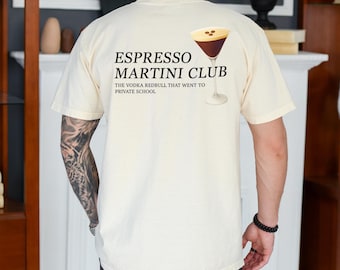 Camiseta del Club de Cócteles Espresso Martini, Camiseta Retro Tini Time