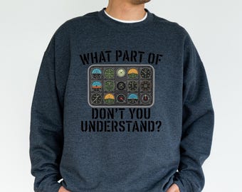 Funny Pilot Instrument Panel T-Shirt, Aviation Gift