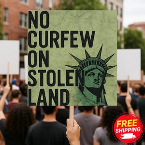 No Kings In America Protest Sign, Anti-Trump Resistance, Political Activist Poster, Rally Sign, Resist Fascism Protest Poster